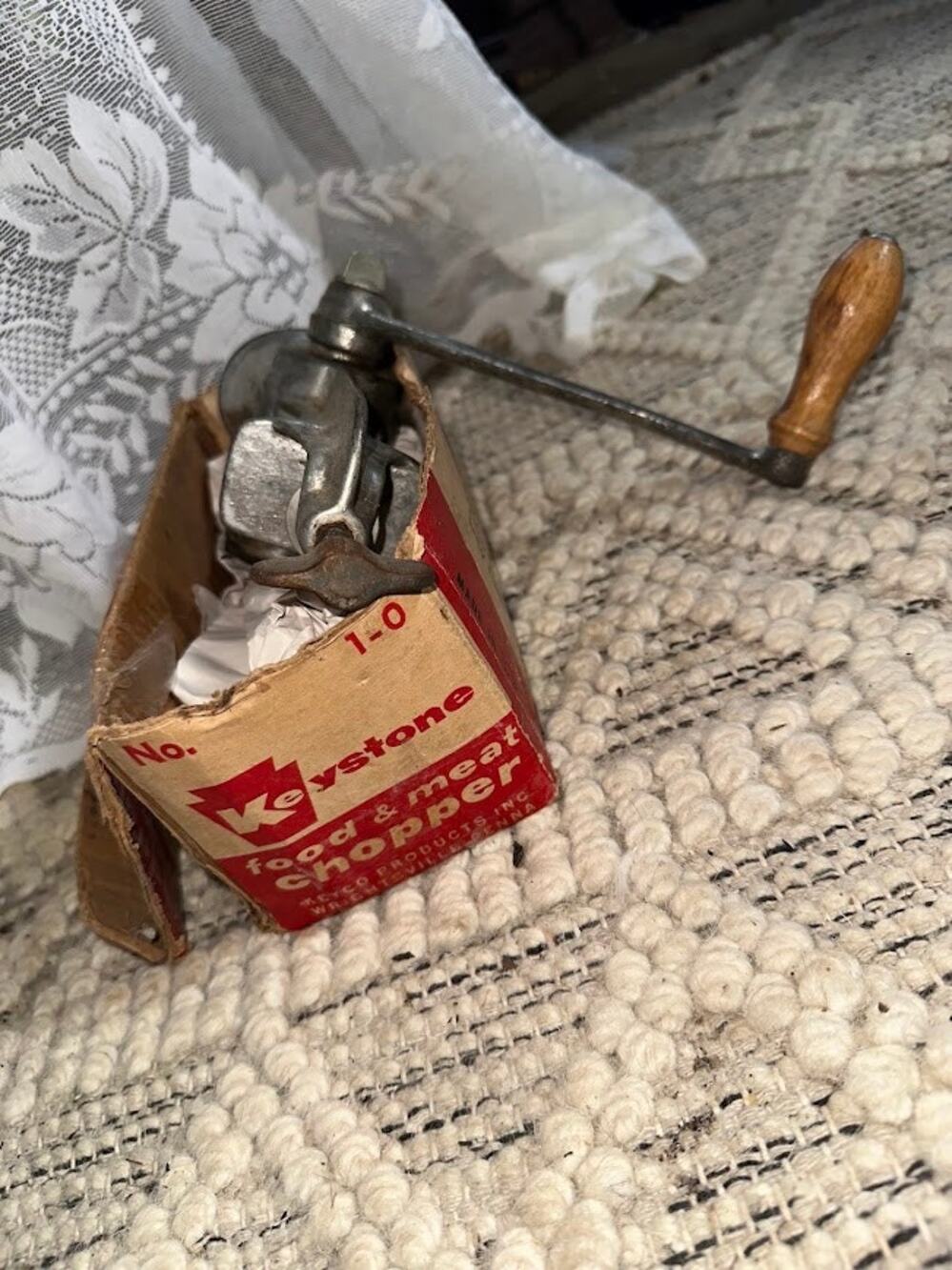 Keystone No. 1-0 Food & Meat Chopper Grinder Original Box